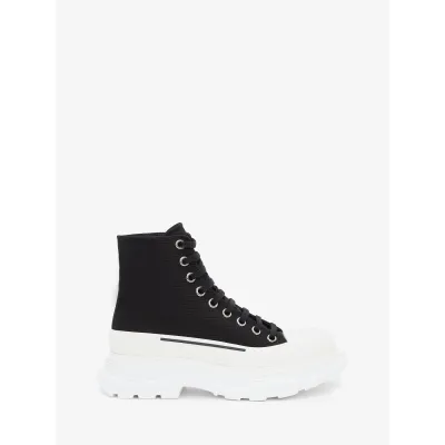 Alexander McQueen Tread Slick Lace Up Boot Black White 604254W4MV21070 01