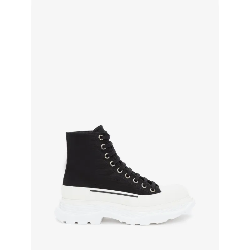 Alexander McQueen Tread Slick Lace Up Boot Black White 604254W4MV21070