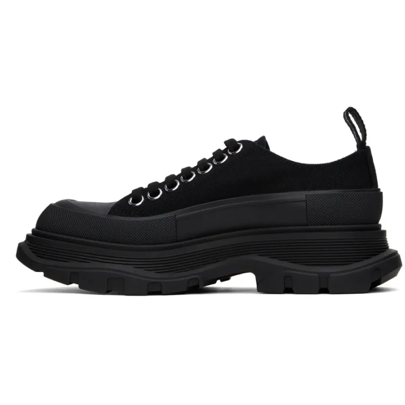 Alexander McQueen Tread Slick Low Lace Up Black (Women's) 611705 W4MV2 1000