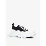 Alexander McQueen Tread Slick Low Lace Up Black White 604257 W4L32 1070