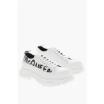 Alexander McQueen Tread Slick Low Lace Up Leather Graffiti White Black White 682423WIABD9488
