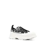 Alexander McQueen Tread Slick Low Lace Up White Black (Women's) 708093W4TG59356