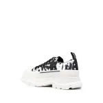 Alexander McQueen Tread Slick Low Lace Up White Black (Women's) 708093W4TG59356