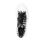 Alexander McQueen Tread Slick Low Lace Up White Black (Women's) 708093W4TG59356
