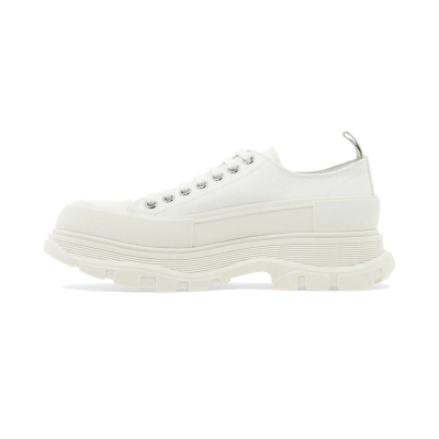 Alexander McQueen Tread Slick Low Lace Up White White (Women's) 611705W4MV29000 01
