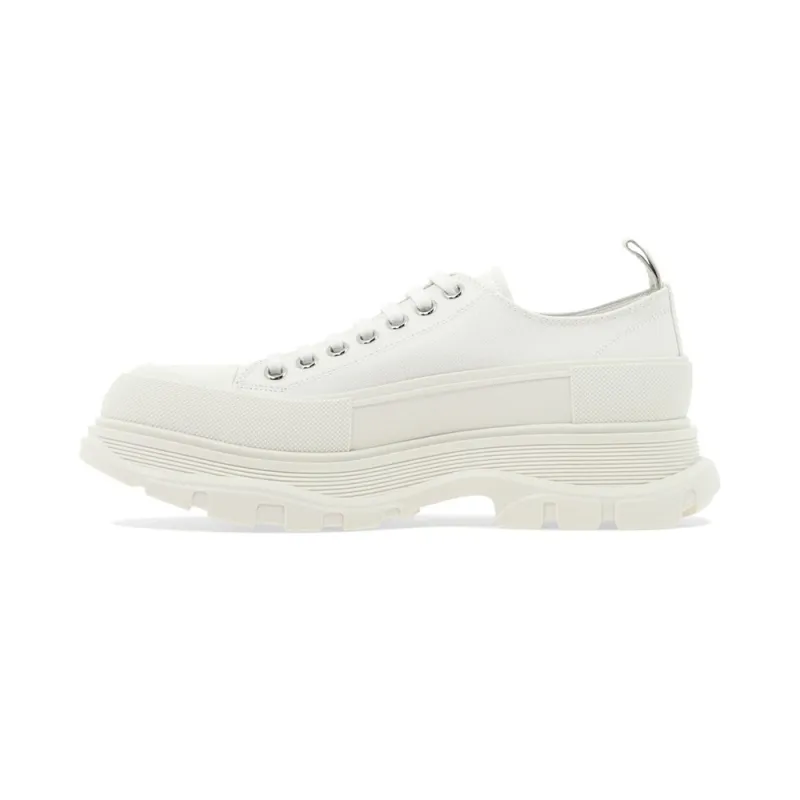 Alexander McQueen Tread Slick Low Lace Up White White (Women's) 611705W4MV29000