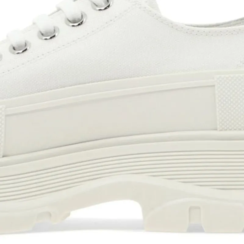 Alexander McQueen Tread Slick Low Lace Up White White (Women's) 611705W4MV29000