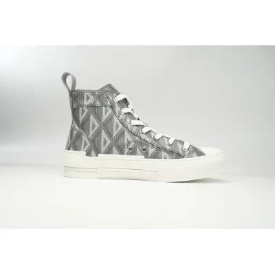 Dior B23 High Top Gray CD Diamond  3SN272ZIR 16536  02