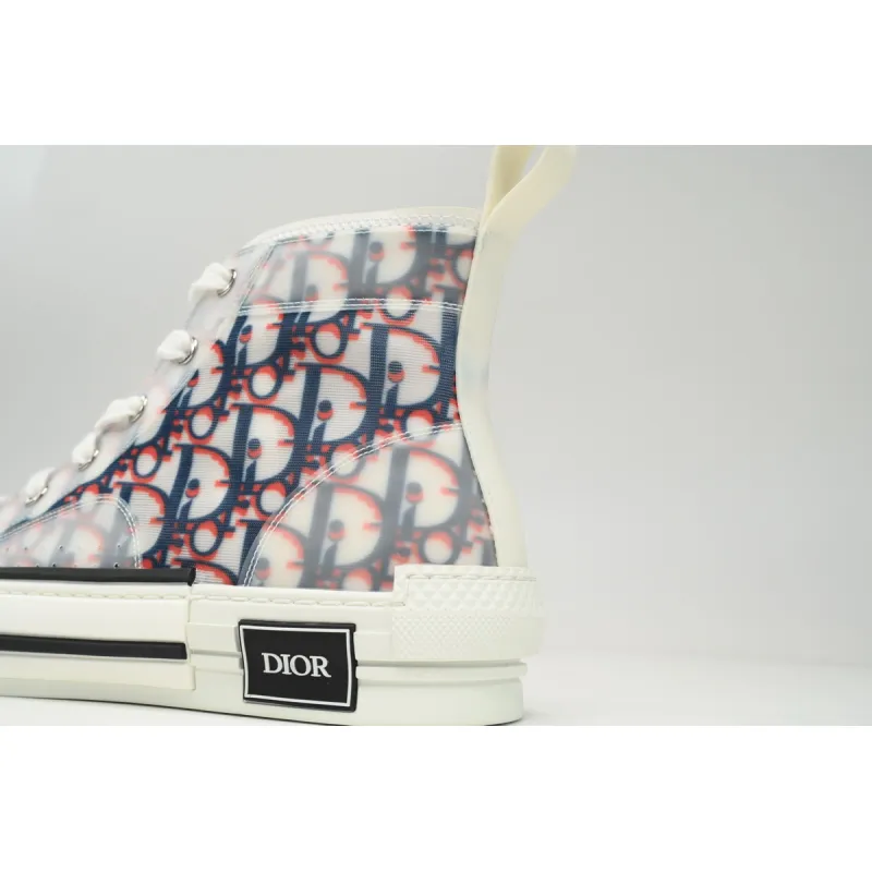 Dior B23 High Top Red Blue Oblique  3SN272ZIR 16536 
