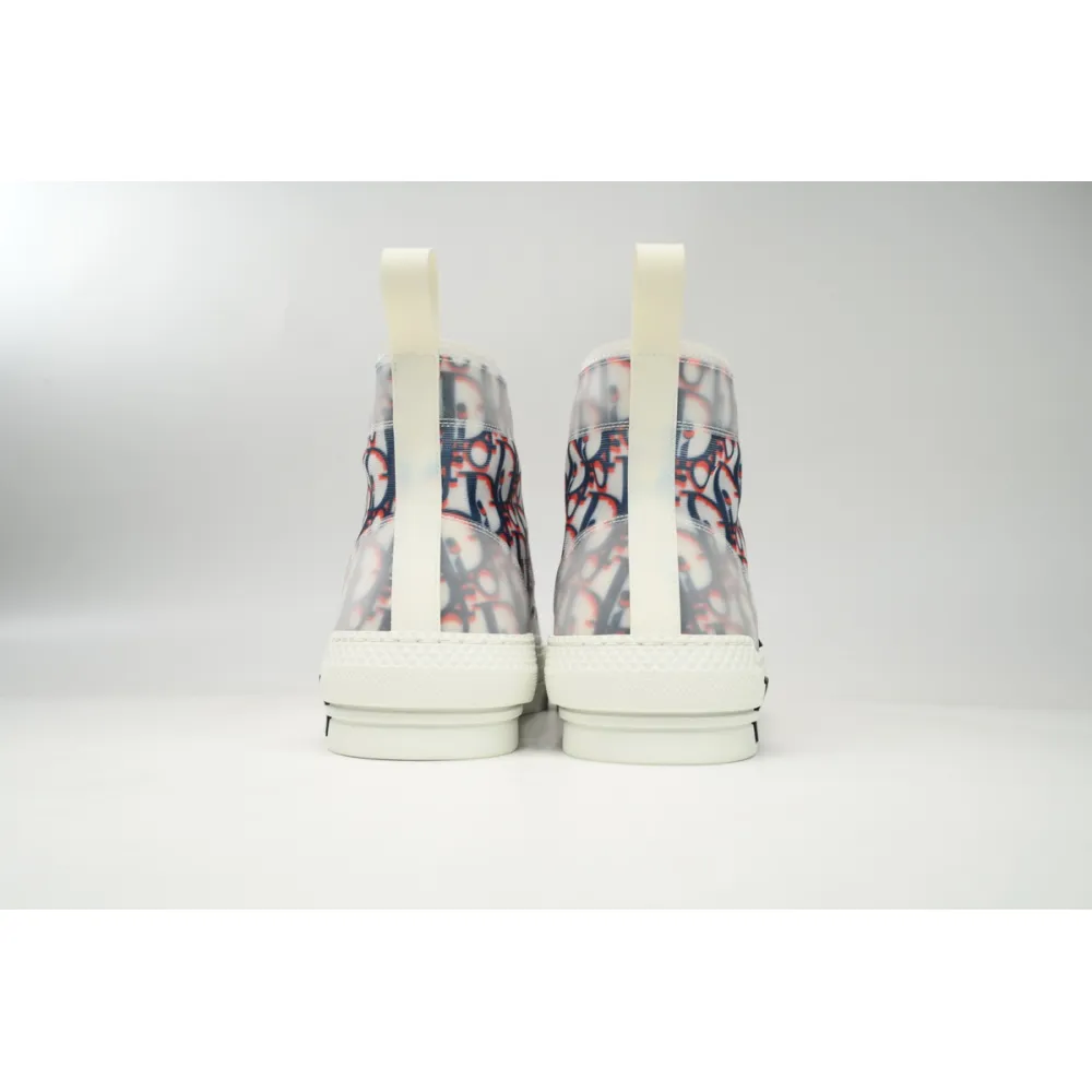 Dior B23 High Top Red Blue Oblique  3SN272ZIR 16536 