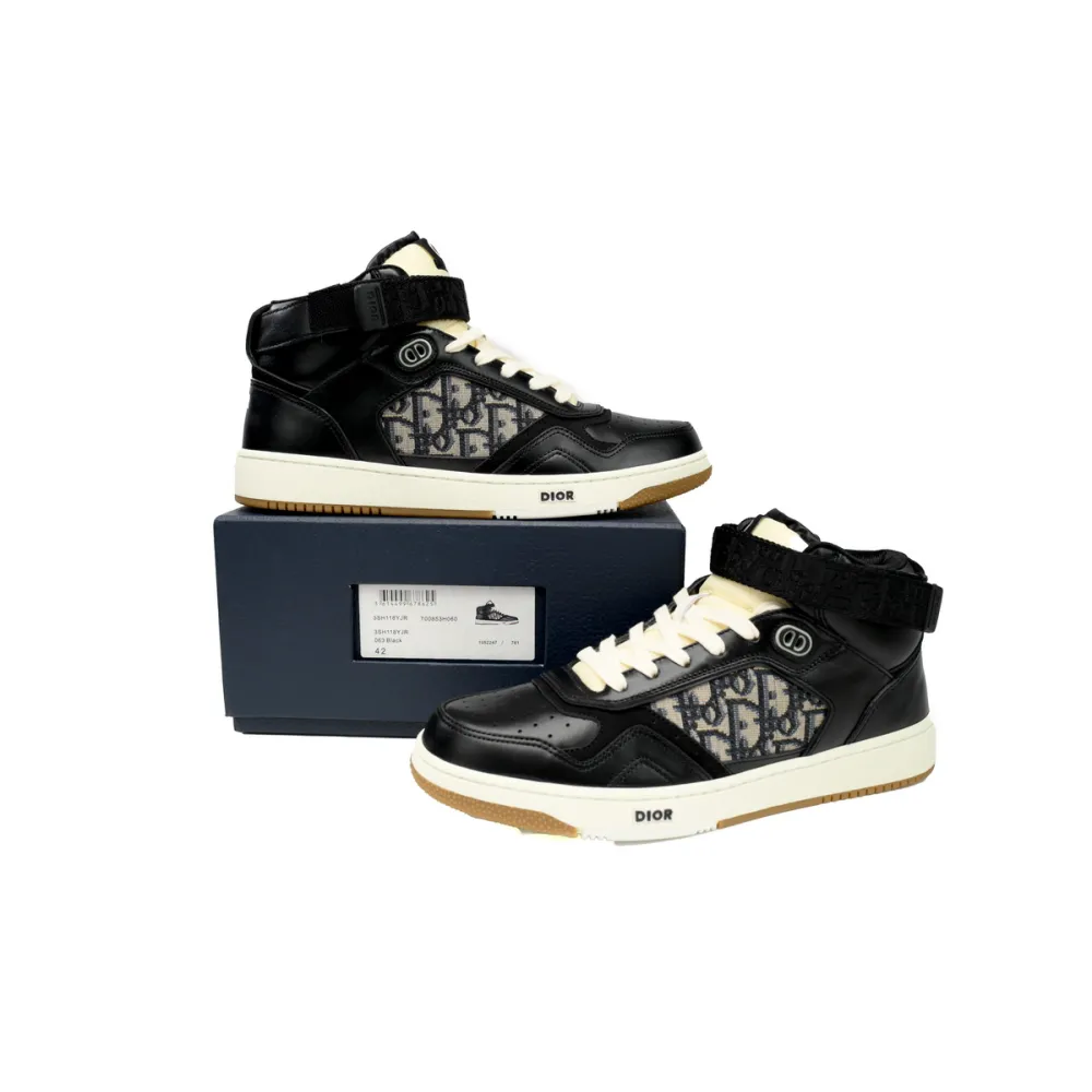 Dior B27 High-Top Black Beige Black Dior Oblique Jacquard 3SH133ZIR_H965