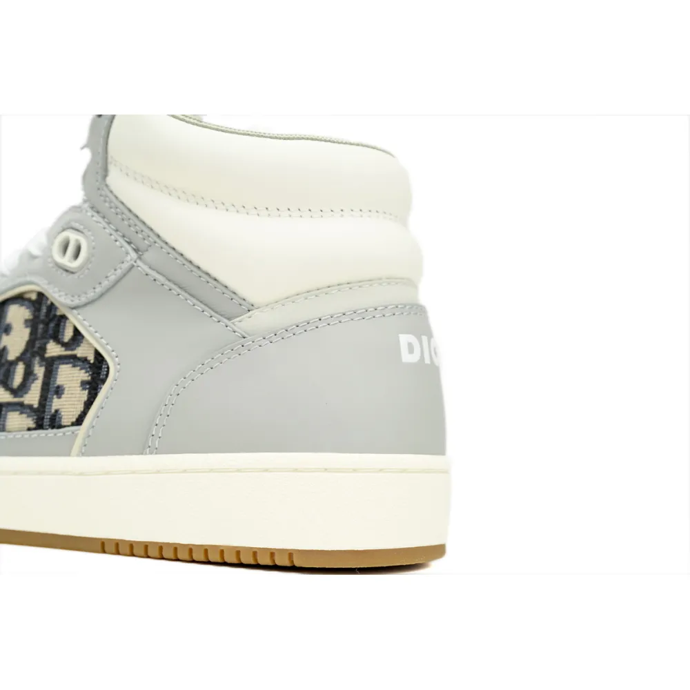 Dior B27 High-Top Gray White Beige Black Dior Oblique Jacquard 3SH133ZIR_H165