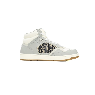 Dior B27 High-Top Gray White Beige Black Dior Oblique Jacquard 3SH133ZIR_H165 02