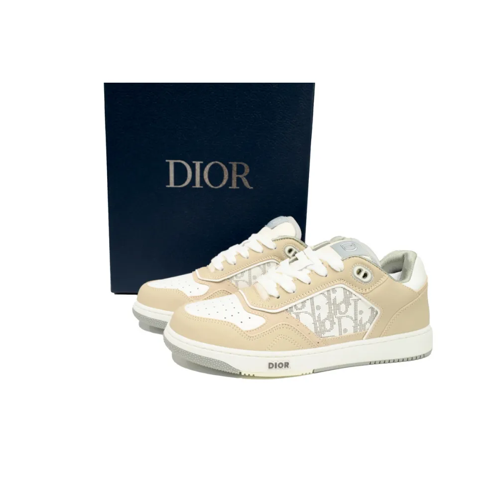 Dior B27 Low White Pink Oblique Leather 3SN272ZML_H160
