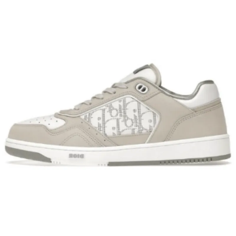 Dior B27 Low Cream White Oblique Leather 3SN272ZML_H160