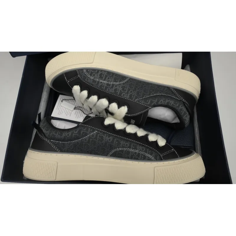 Dior B33 Sneaker Black Smooth Calfskin Oblique Jacquard 3SN303ZYS_H981