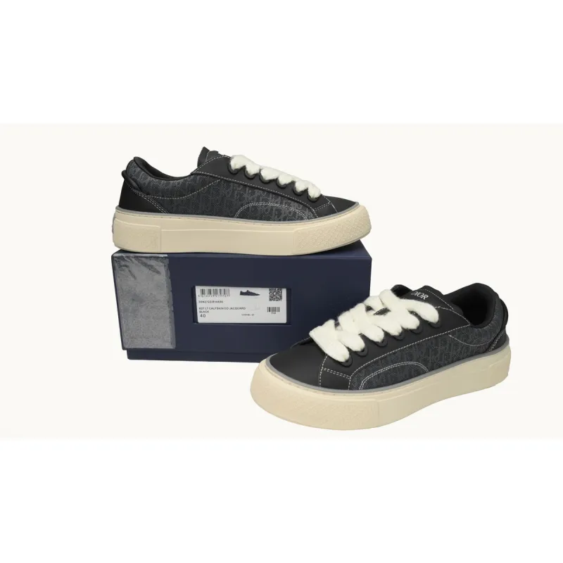 Dior B33 Sneaker Black Smooth Calfskin Oblique Jacquard 3SN303ZYS_H981