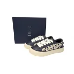 Dior B33 Sneaker Navy Blue Smooth Calfskin Oblique Raised Embroidery (Numbered) 3SN303ZYQ_H561