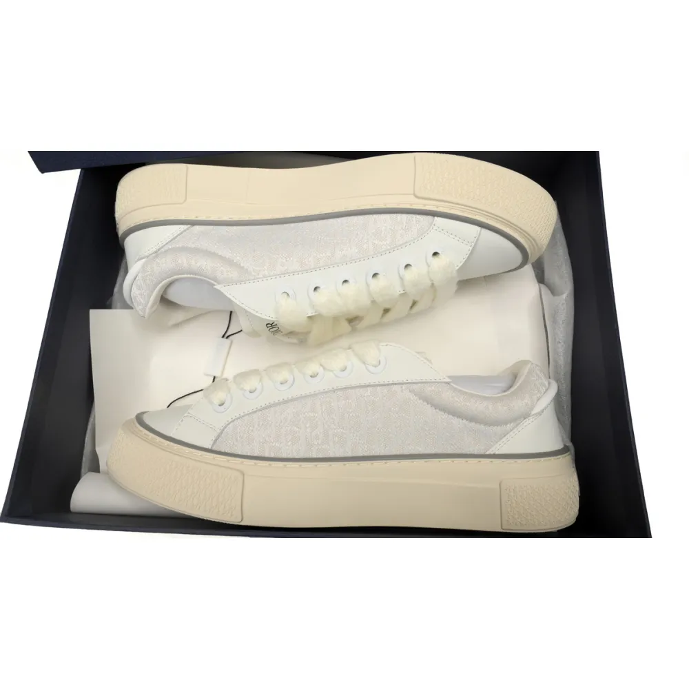 Dior B33 Sneaker White Smooth Calfskin Oblique Jacquard 3SN303ZYS_H068