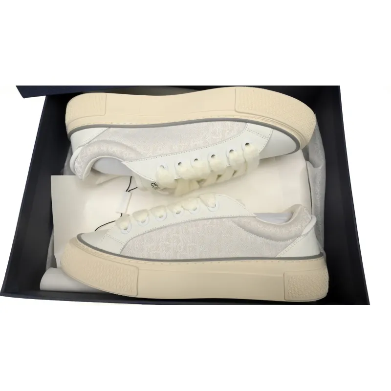 Dior B33 Sneaker White Smooth Calfskin Oblique Jacquard 3SN303ZYS_H068