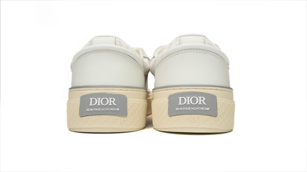 D*or b33 sneaker white smooth calfskin oblique jacquard 3sn303zys_h068