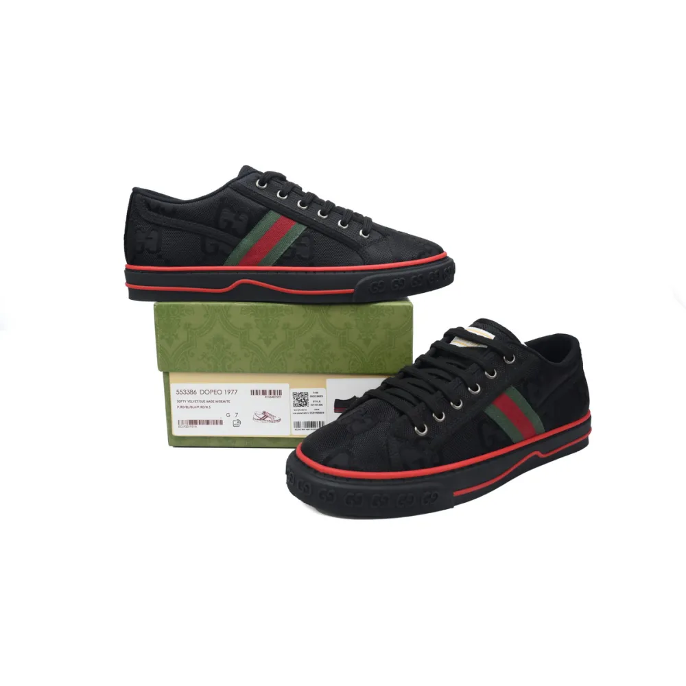 Gucci Off The Grid Tennis 1977 Low ECONYL Black GG Green Red 628709 H9H70 1072