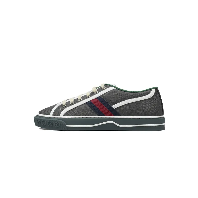 Gucci Off The Grid Tennis 1977 Low ECONYL Dark Grey GG Blue Red White 628709 H9H70 1161