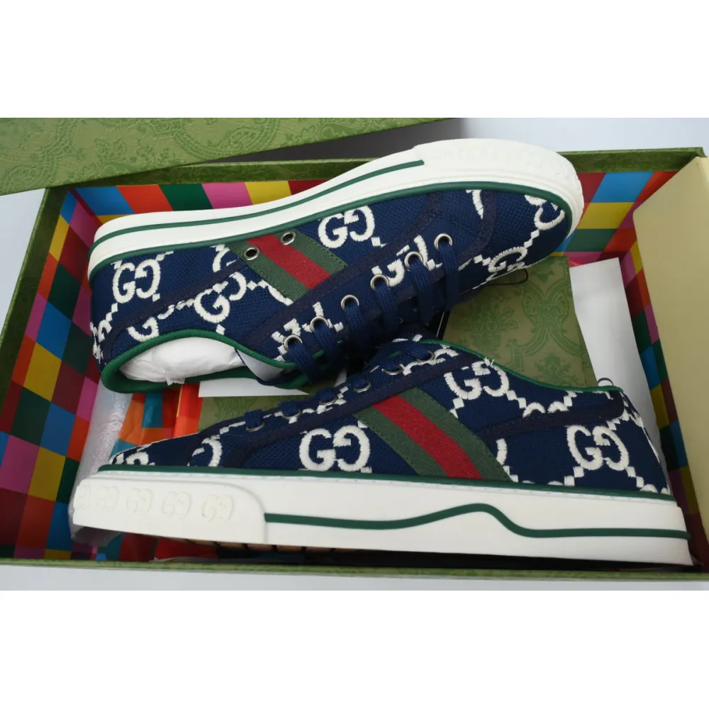 Gucci Tennis 1977 Denim GG Print 606111 2KQ10 4463