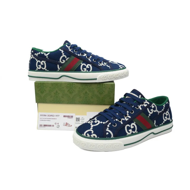 Gucci Tennis 1977 Denim GG Print 606111 2KQ10 4463