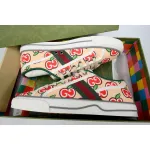 Gucci Tennis 1977 GG Logo Beige And Red
