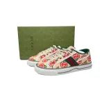 Gucci Tennis 1977 GG Logo Beige And Red