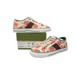 Gucci Tennis 1977 GG Logo Beige And Red