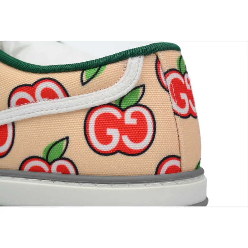 Gucci Tennis 1977 GG Logo Beige And Red