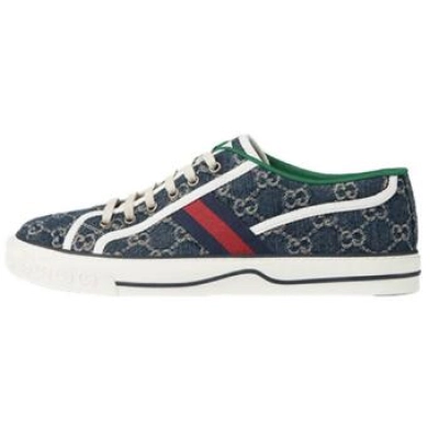 Gucci Tennis 1977 GG Logo Black Multi   01