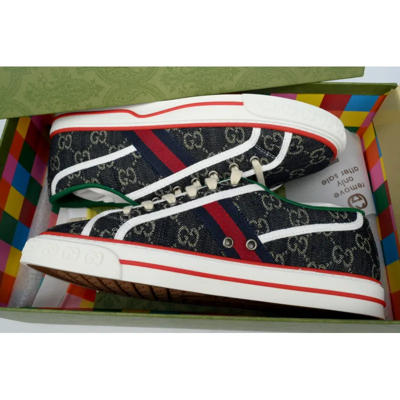 Gucci Tennis 1977 GG Logo Black Multi (Women's) 606110 UN320 1291