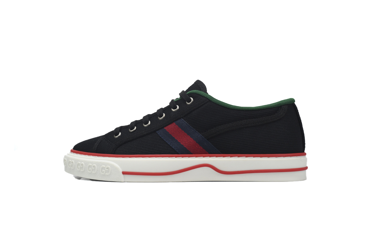 Gucci Tennis 1977 GG Logo Black Red