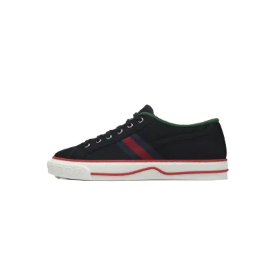 Gucci Tennis 1977 GG Logo Black Red 01