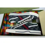 Gucci Tennis 1977 GG Logo Denim Blue