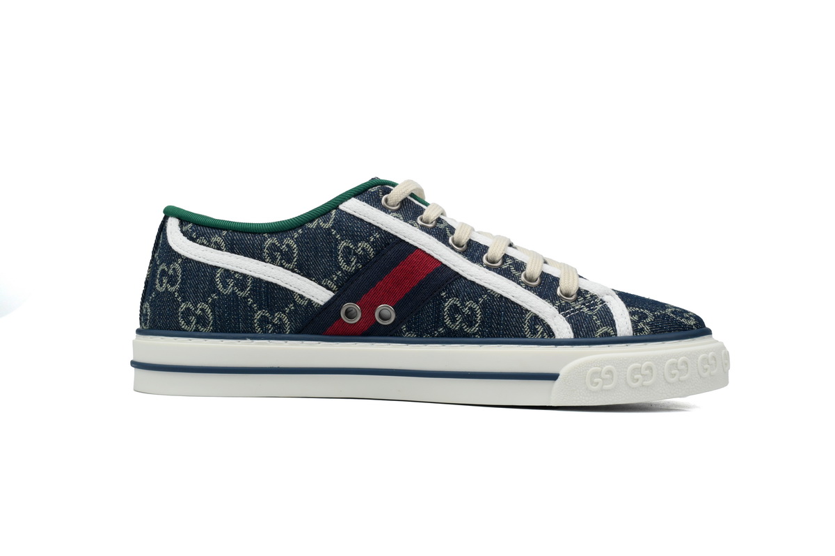 Gucci Tennis 1977 GG Logo Denim Blue