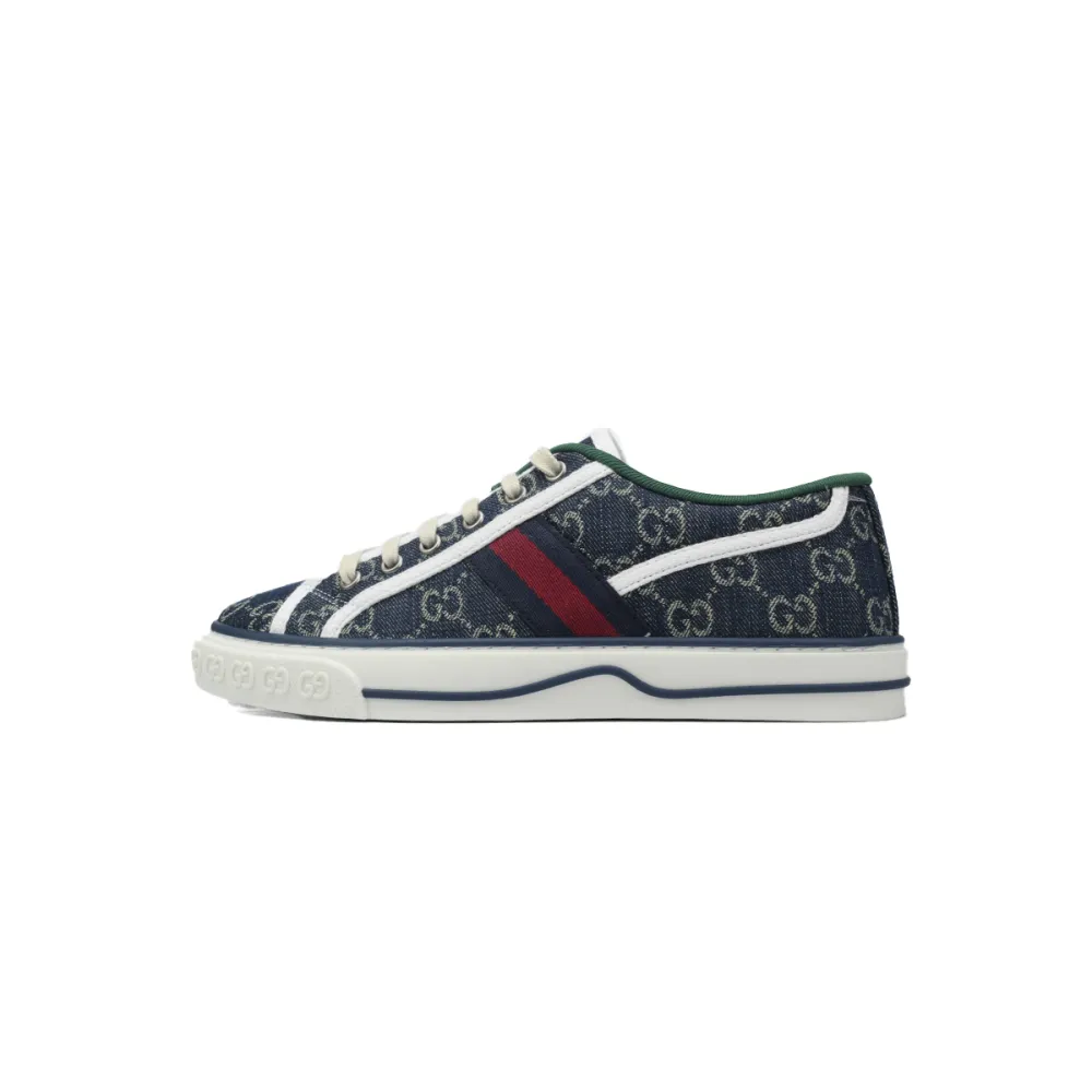 Gucci Tennis 1977 GG Logo Denim Blue