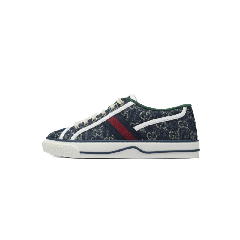 Gucci Tennis 1977 GG Logo Denim Blue