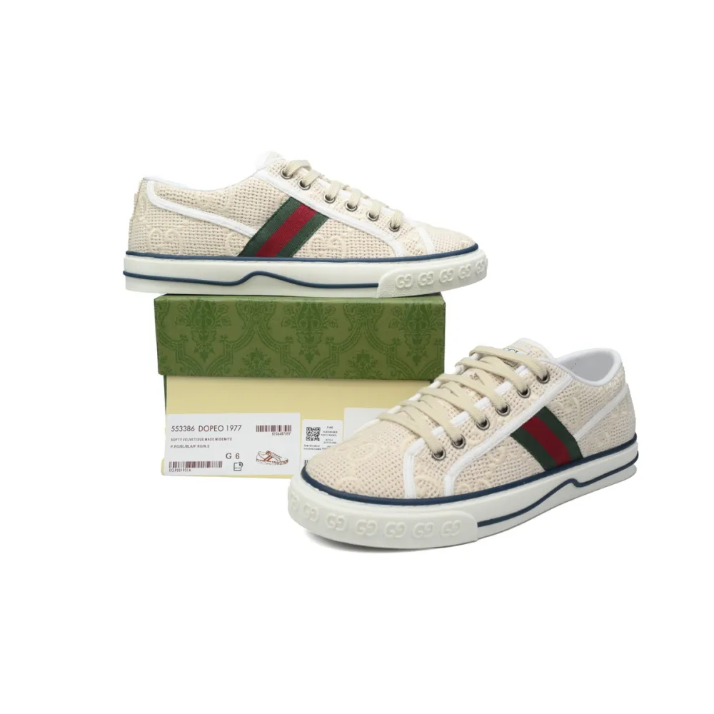 Gucci Tennis 1977 GG Logo White