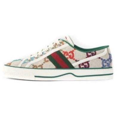 Gucci Tennis 1977 GG Logo White Multi ‎606111 UFT30 8466 01