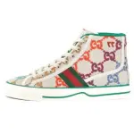 Gucci Tennis 1977 High Top GG Logo White Multi