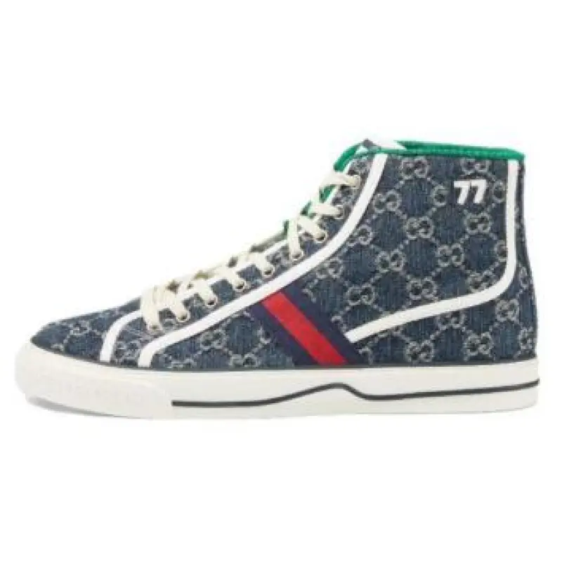 Gucci Tennis 1977 High Top Sneaker Blue