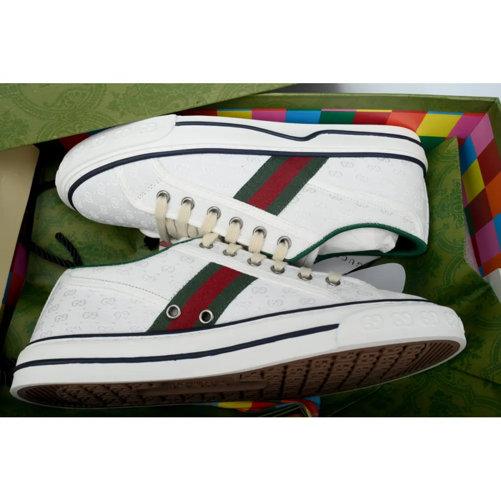 Gucci Tennis 1977 Mini GG White  606111 99W90 9085