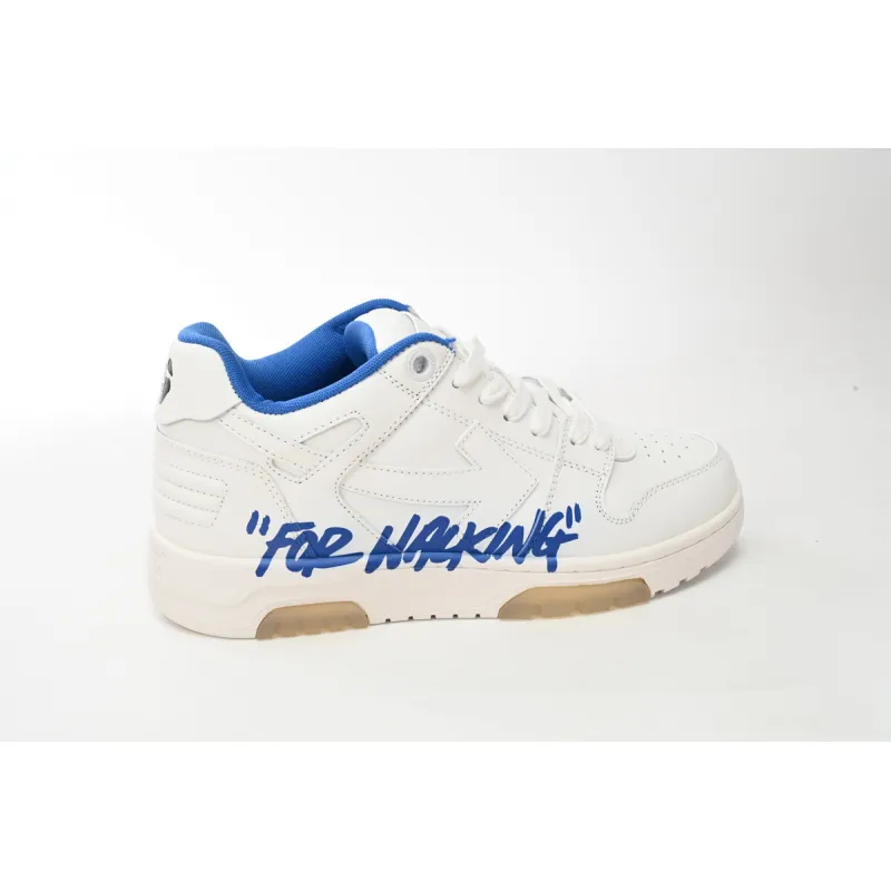 OFF-WHITE Out Of Office "OOO" Low Tops For Walking White White Dark Blue SS22 OMIA189S22LEA0030145