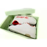 OFF-WHITE Out Of Office "OOO" Low Tops For Walking White White Red FW21 OMIA189F21LEA0030125