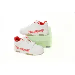 OFF-WHITE Out Of Office "OOO" Low Tops For Walking White White Red FW21 OMIA189F21LEA0030125