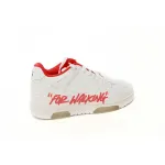 OFF-WHITE Out Of Office "OOO" Low Tops For Walking White White Red FW21 OMIA189F21LEA0030125